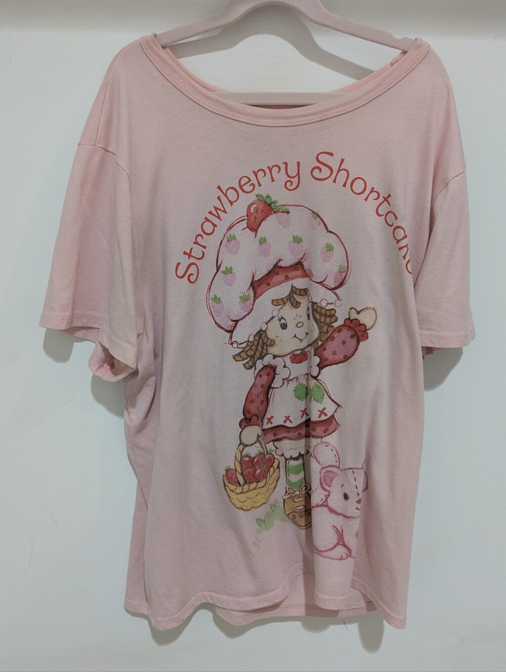Hybrid Apparel Light Pink Strawberry Shortcake Graphic Tee